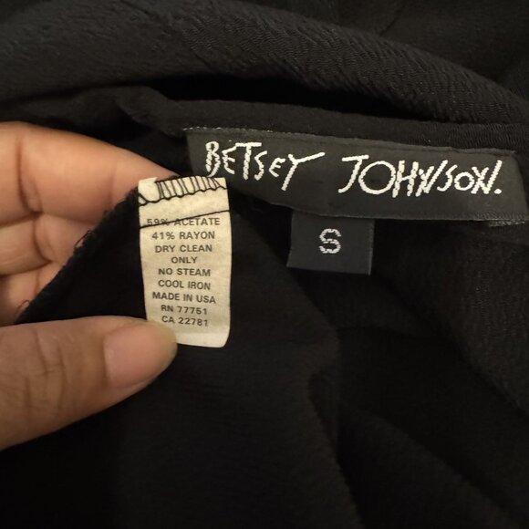 Vintage Betsey Johnson Women's Y2K 90s Women's Black Wide Leg Pants Size S - Picture 5 of 9